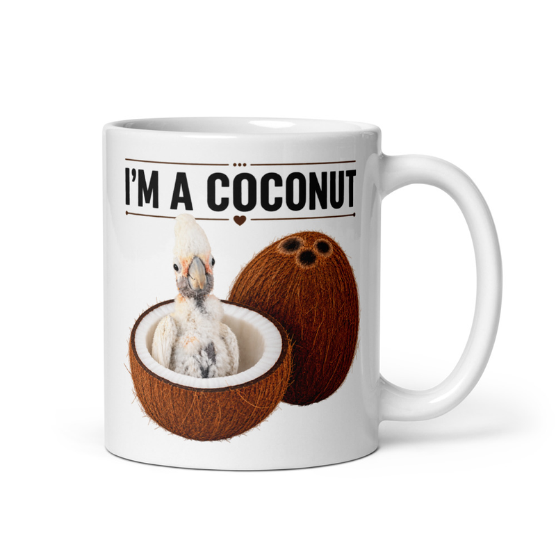 I'm A Coconut White glossy mug