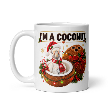 Christmas I'm A Coconut White glossy mug